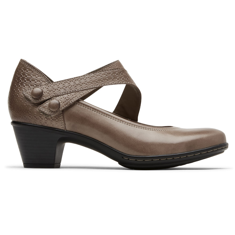 Rockport Womens Wedges Brown - Cobb Hill Kailyn Asymmetrical Mary Jane - UK 349-XGFZYN